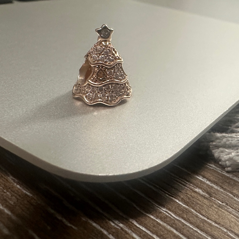 Pandora Gold and Silver Christmas Tree Charm